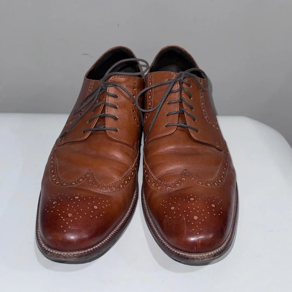 Cole Haan Williams Wingtip Oxford Men 14 British Tan Good C24116‎ Leather Brogue